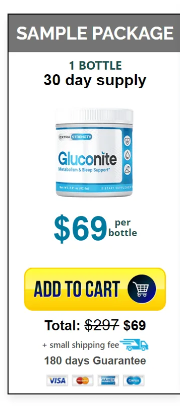 Gluconite single bottle 30-day supply special offer with discounted price for new customers, limited time promotion